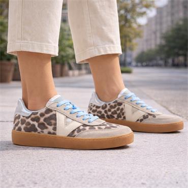 Victoria Berlin T Toe Gumsole Trainer - Leopard Print